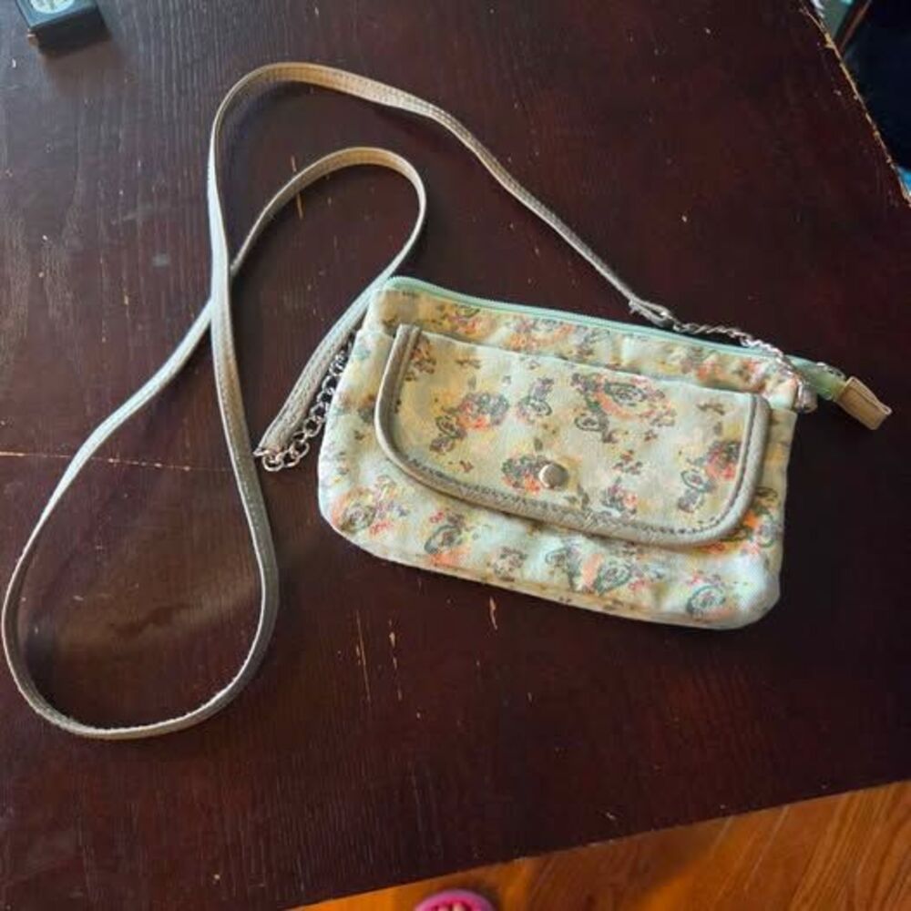 Floral Canvas Crossbody Bag